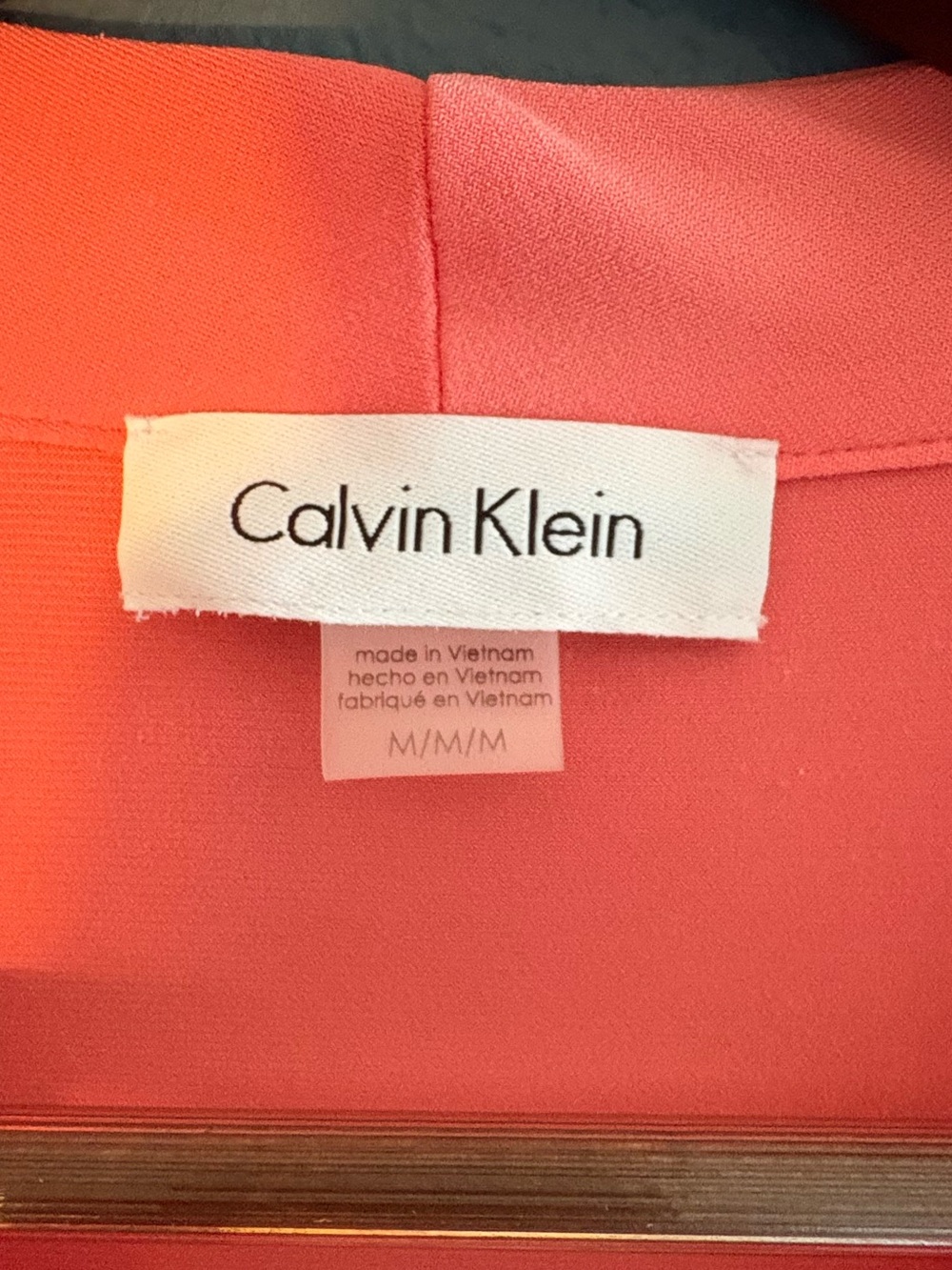 Calvin Klein Coral Knot-Front Sleeveless Womens Top Medium - Picture 5 of 8